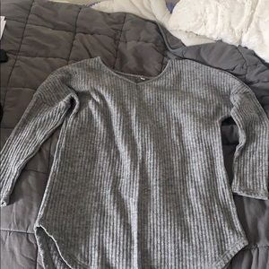 Grey pull over sweater